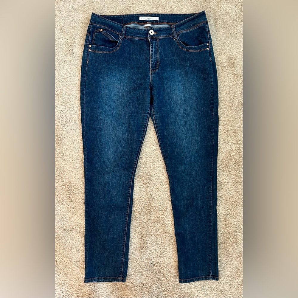 Women’s C’EST TOI Stretchy Denim Jeans Size 2XL